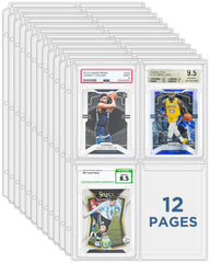 CollectHall graded card sleeves with four pockets for PSA slabs, ideal for display.