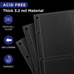 CollectHall top-loader sleeves close-up of 3.2 mil material for durable protection.