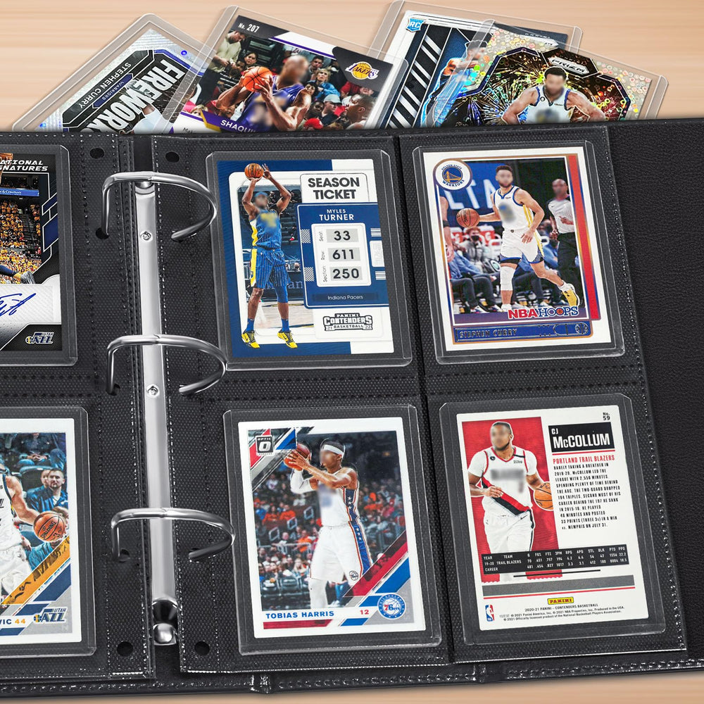 CollectHall top-loader sleeves 3-ring binder compatibility with standard binder holes.