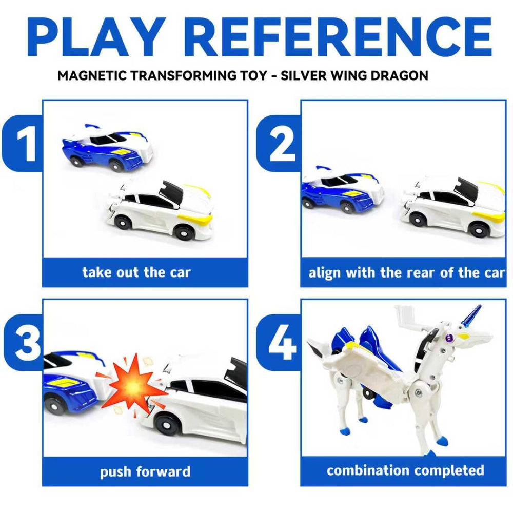 Collision Transforming Unicorn Car Toy – transform action from car to unicorn robot