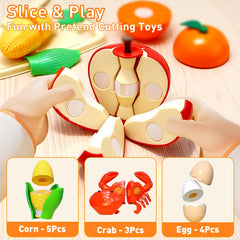 Colnic pretend play food seafood deboning demonstrates educational prep with a satisfying click.