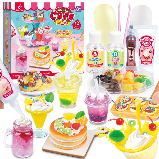 ColoPlay 12-piece miniature food set for imaginative pretend play.