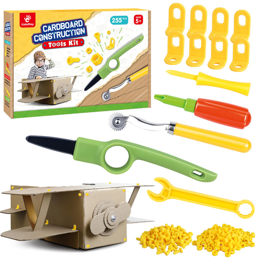 ColoPlay 355 cardboard cutter with safety guard aids safe kid crafting at home.