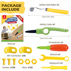 ColoPlay cardboard tools complete kit supports creative projects with kid-friendly precision.