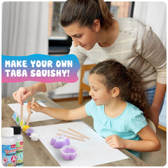 ColoPlay Taba Squishy Kit mixing cups and gloves for clean, beginner-friendly prep.