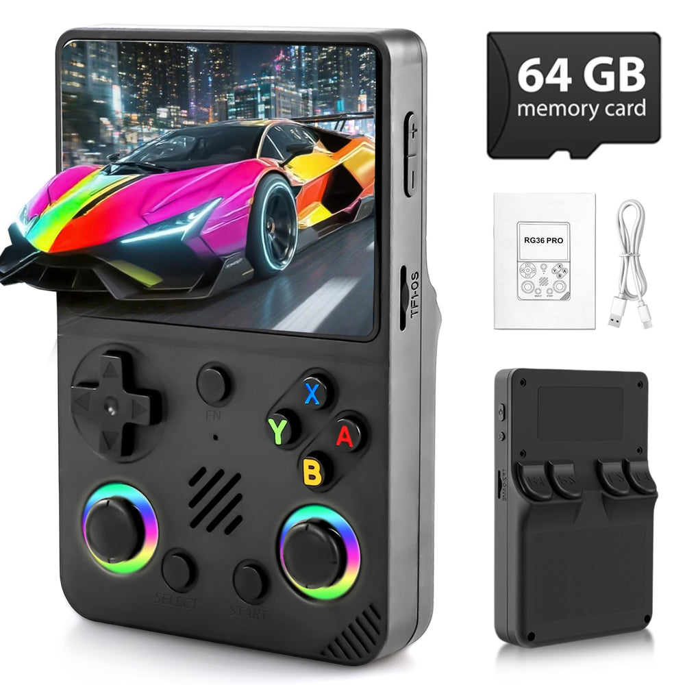 Colourbing RG36PRO front view showing compact retro handheld design for on the go play