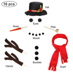 Colovis snowman hat and scarf set for festive dress-up