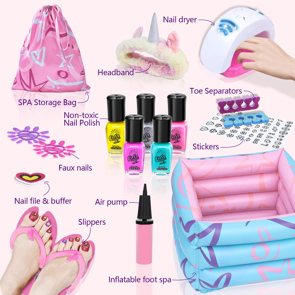 Combaybe Kids Spa Day Nail Polish Set offers vibrant colors for creative manicures