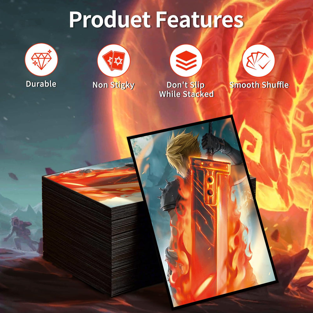 PVC-free sleeves preserve card condition through many games.