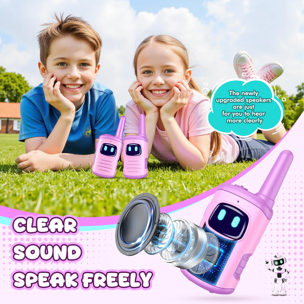 Comedyfun Walkie Talkies show durable ABS body and anti-drop build for outdoor play.