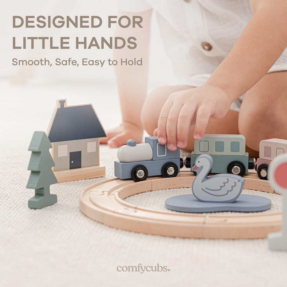 Comfy Cubs track layout pieces invite flexible configurations for growing play