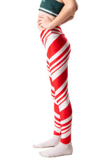 ComfyCamper kids holiday leggings, red color, easy to mix and match.