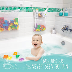 36 foam alphabet and number toys float and cling to tub walls