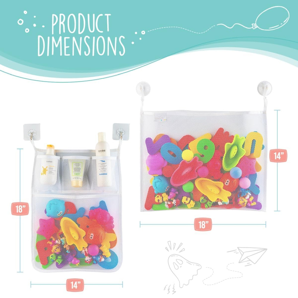 Six ultra strong suction cups securing the organizer to a flat wall