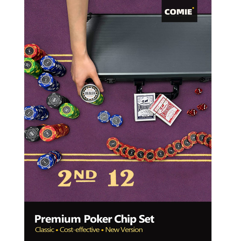 Comie color-coded chips help distinguish values at a glance.