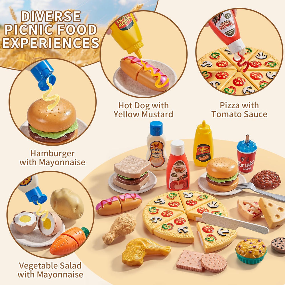 Comirth cutting knife and utensils enable realistic pretend cooking.