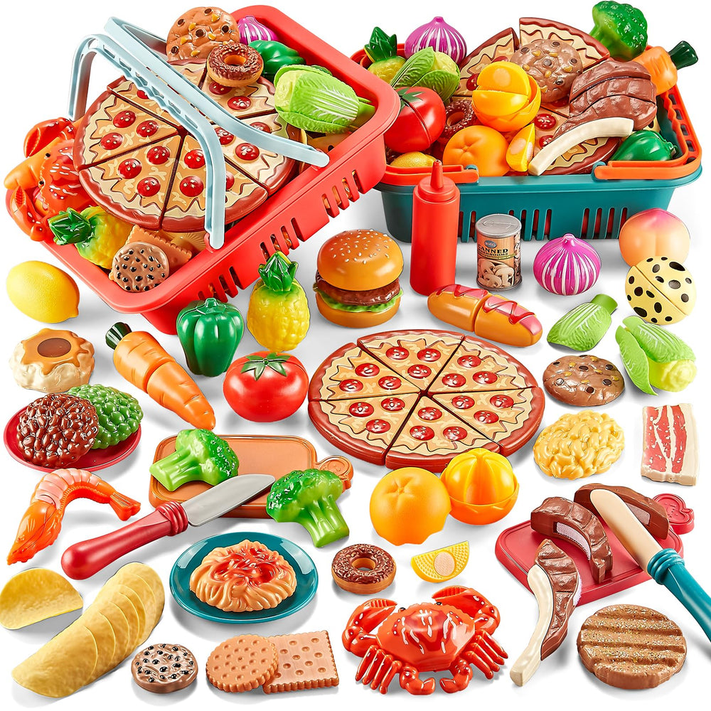 Comirth pizza toy with toppings for imaginative cooking play.