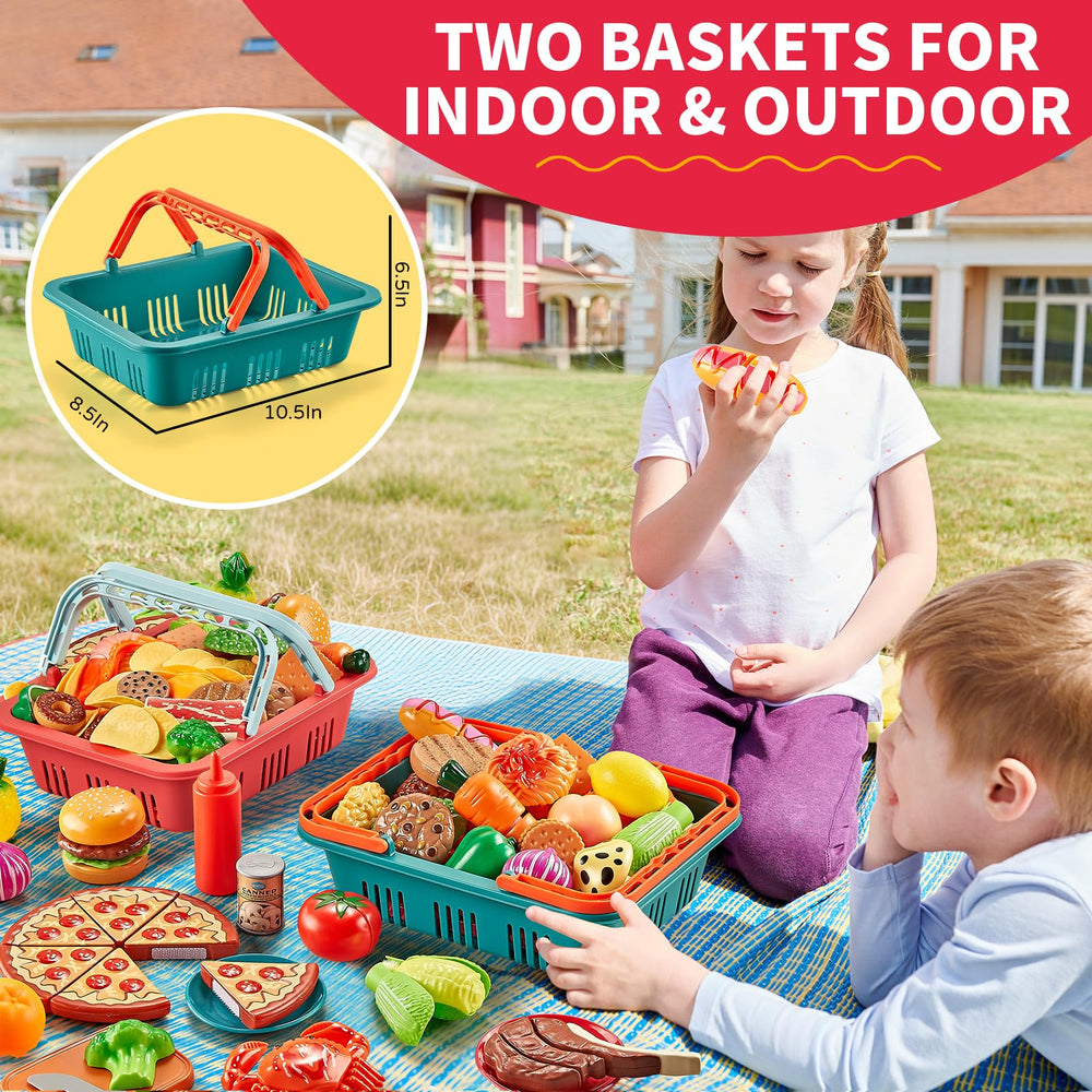 Comirth BPA-free play food with realistic textures for sensory fun.