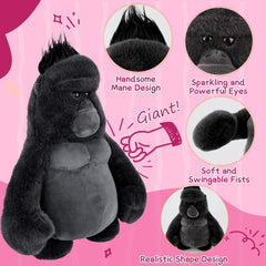 Comnonage easy-care gorilla plush resists pilling and cleans easily
