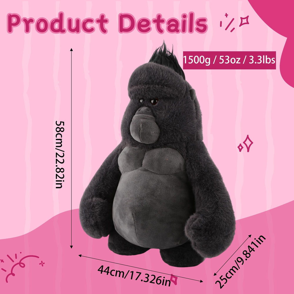 Comnonage gorilla plush makes a thoughtful gift for kids and teens