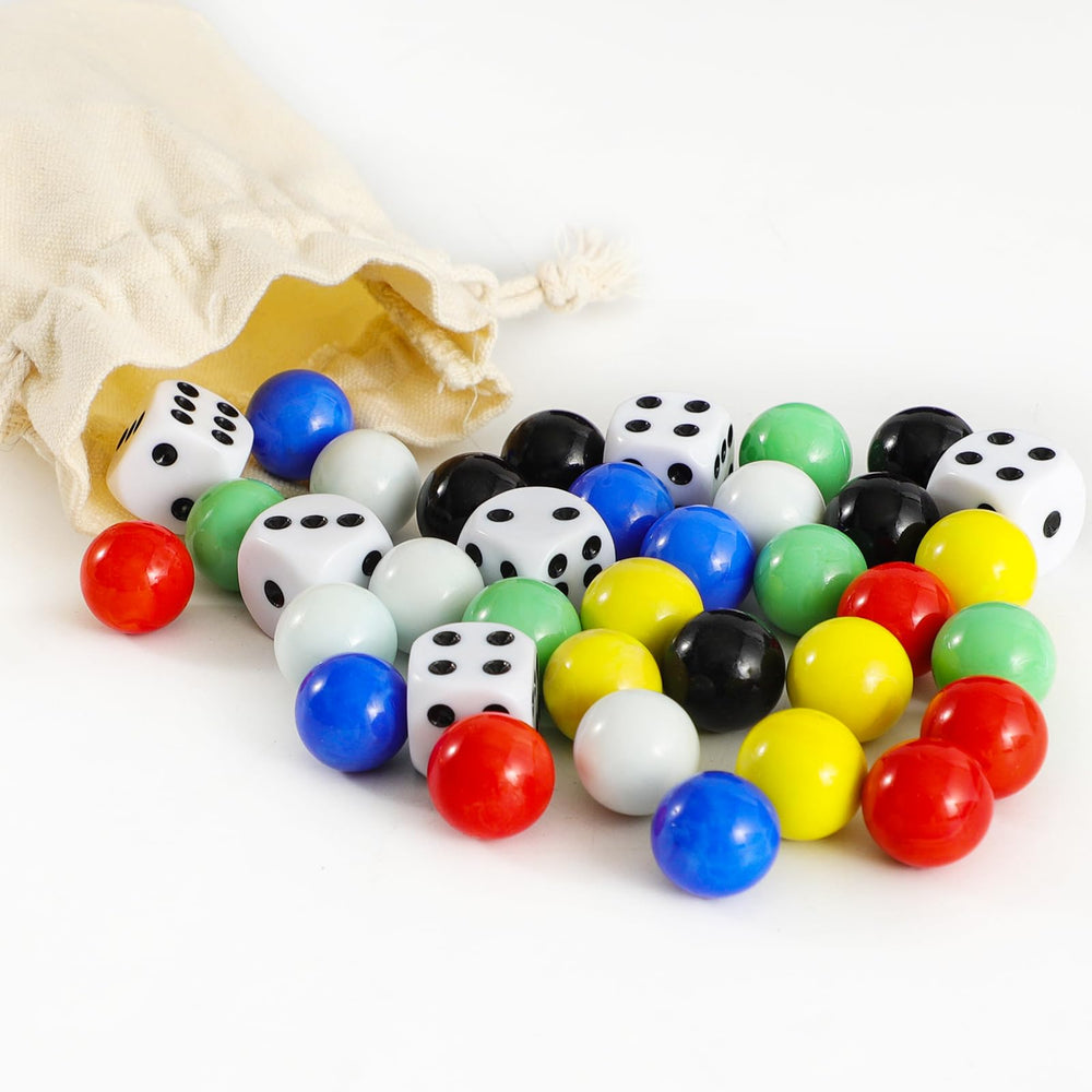 COMSREV close-up glass marbles highlighting glossy finish and color depth