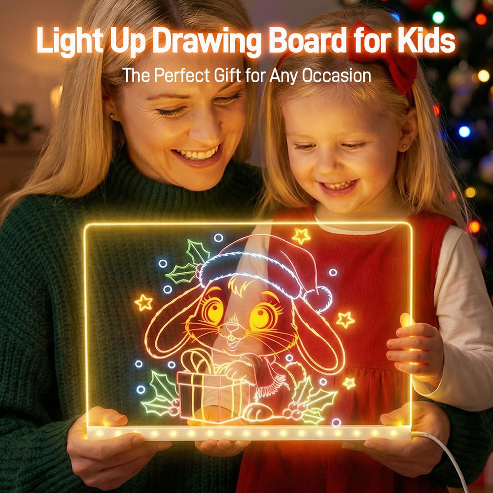 Conatu acrylic LED drawing board on stand enables easy tabletop drawing