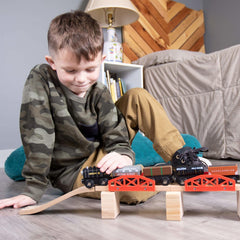 Conductor Carl Playtime Express recycling transport car encourages eco-friendly stories