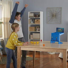 Connect 4 Shots vibrant balls add visual excitement to play.
