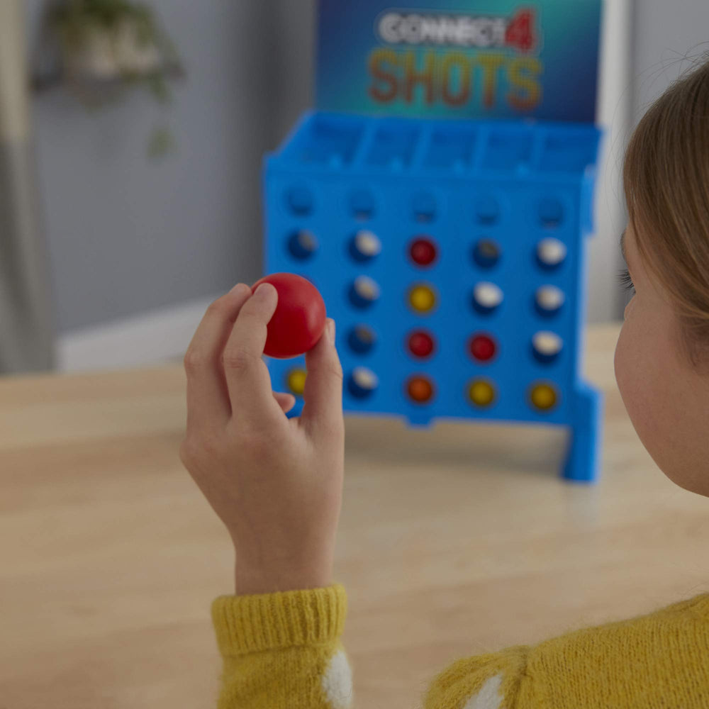 Connect 4 Shots compact storage case keeps the game ready for parties.