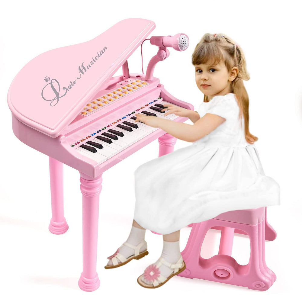 Conomus 31-keys kids piano box front, perfect birthday gift presentation.