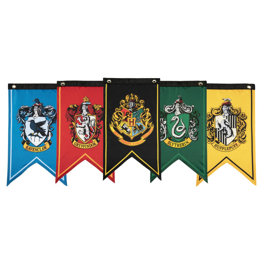 CON*QUEST Journals Hogwarts crest banner displayed for collectible wizarding decor