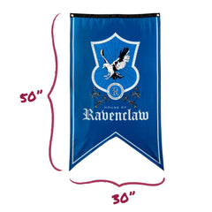 CON*QUEST Ravenclaw banner with gold grommets for easy hanging