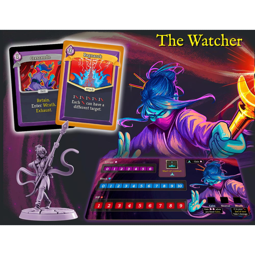 Contention Games' Slay The Spire game components with detailed craftsmanship.