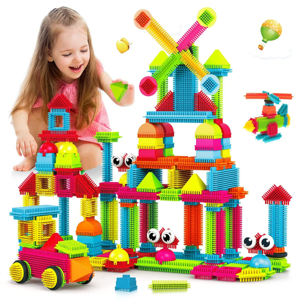 Contixo 144-piece bristle building set for versatile STEM play and creative construction.