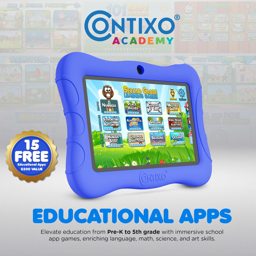Contixo Disney tablet bundle travel case keeps accessories organized during trips.
