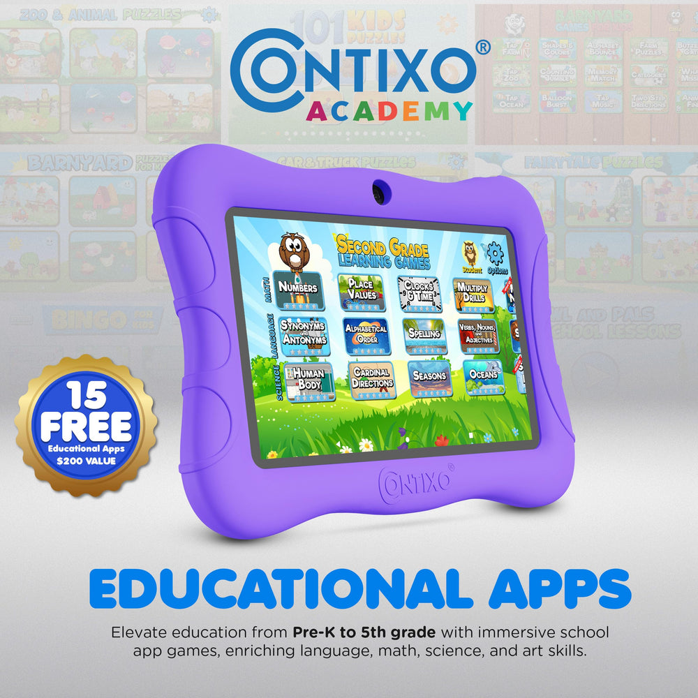 Contixo durable kid-friendly case with grip improves on-the-go protection