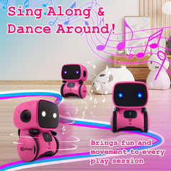 Contixo R1 pink robot requires 3x AAA batteries (not included) for operation.