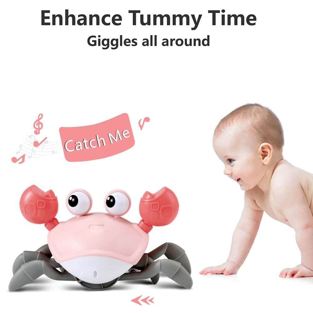 Control Future family-friendly crab toy entertains siblings and pets during shared moments.