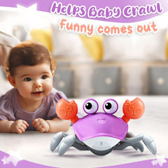 Control Future Interactive Crab entertains kids and pets with motion and light effects.