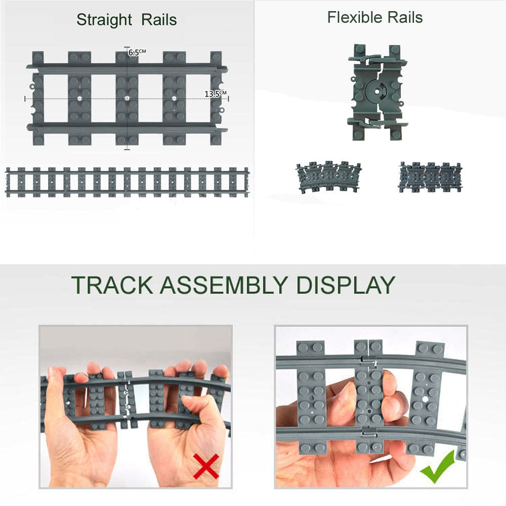 CONVENTEJOY city train track pieces enable endless creative expansion.
