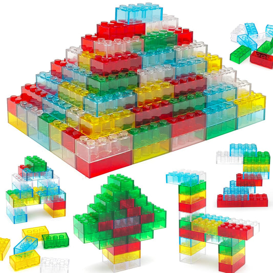 Conventejoy translucent 2x4 red bricks for vibrant building sessions