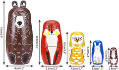 Conzy Russian nesting dolls fox pattern promotes imaginative play