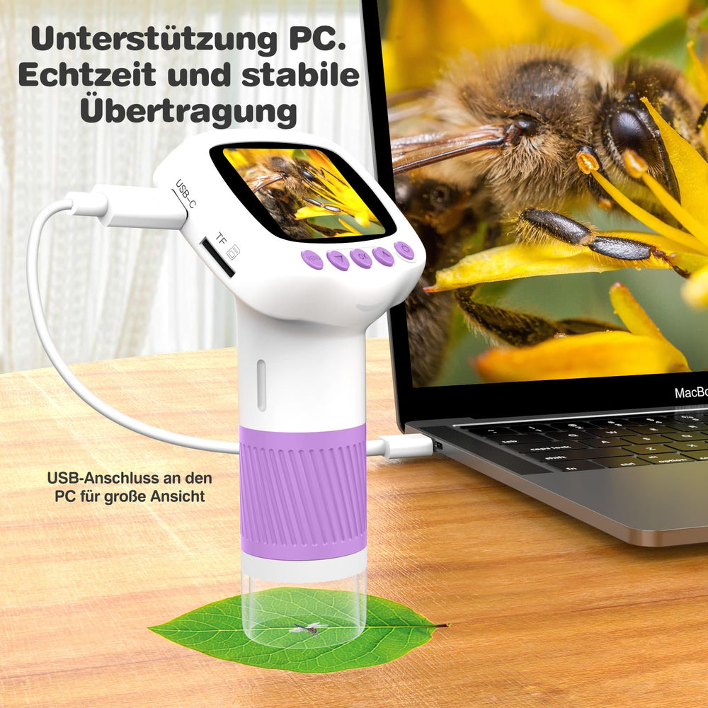 Coobest Pocket Kids Microscope in-use view encourages hands-on scientific curiosity.