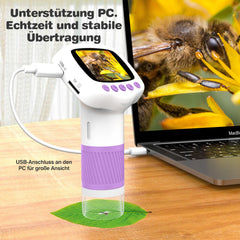 Coobest Pocket Kids Microscope in-use view encourages hands-on scientific curiosity.
