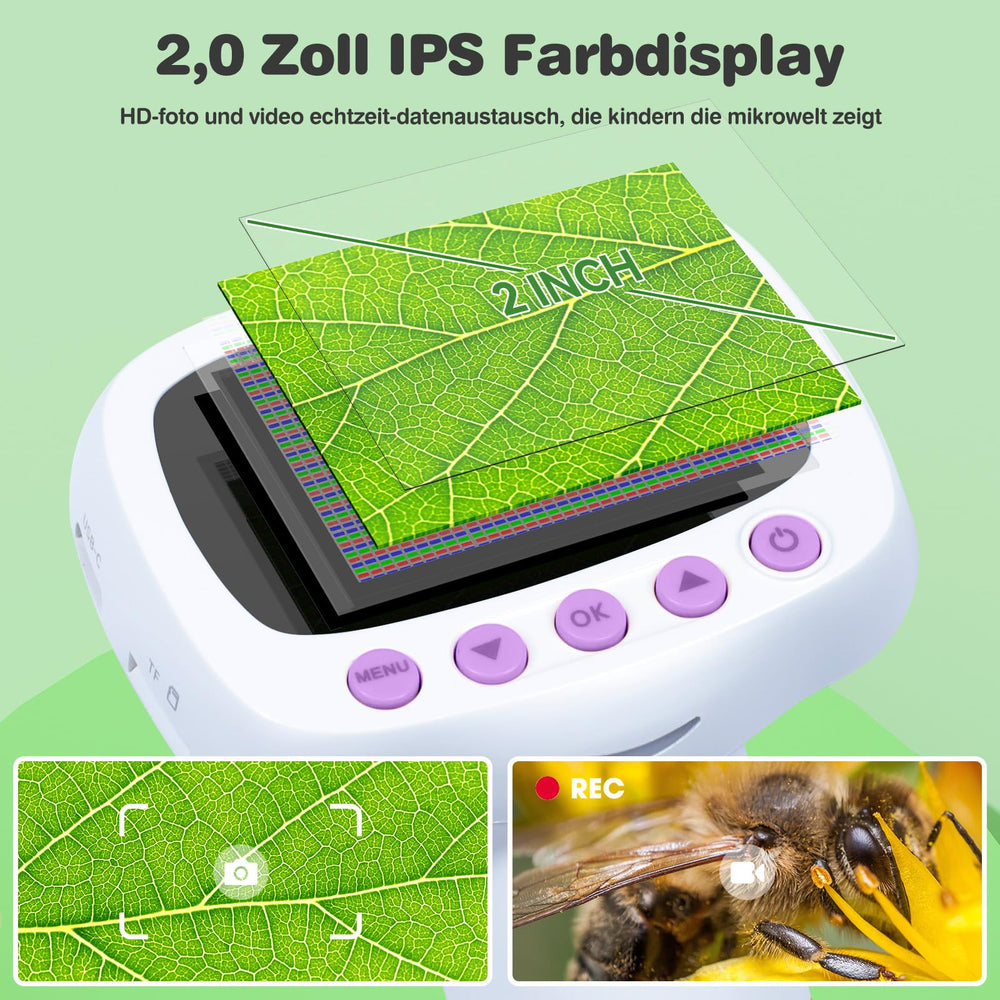 Coobest Pocket Kids Microscope storage lets you save discoveries for later review.