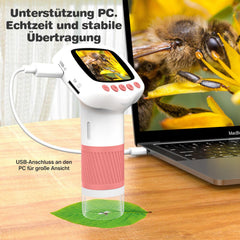 USB connection from Coobest pocket microscope to Windows or Mac.