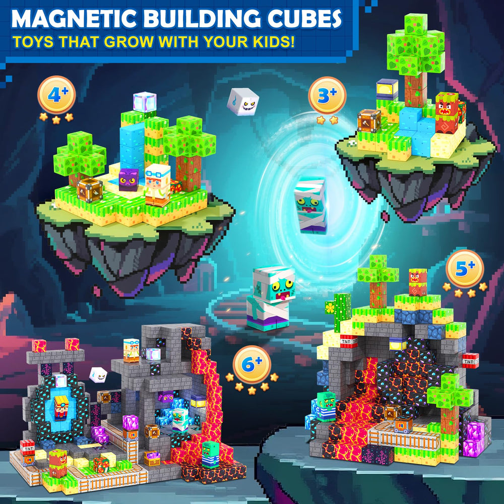 Coodoo 150PCS blocks unlock lava and rainforest ideas to boost creativity.