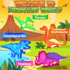 Coodoo dinosaur figures magnets allow stable builds.