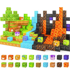 Coodoo Dinosaur Magnetic Blocks 84-piece set for imaginative construction play