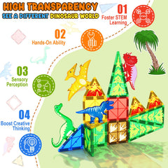 Coodoo Dinosaur Tiles footprints guide trail-building and exploration play